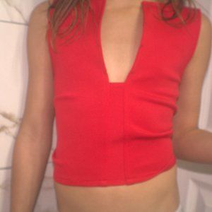Red Crop Top